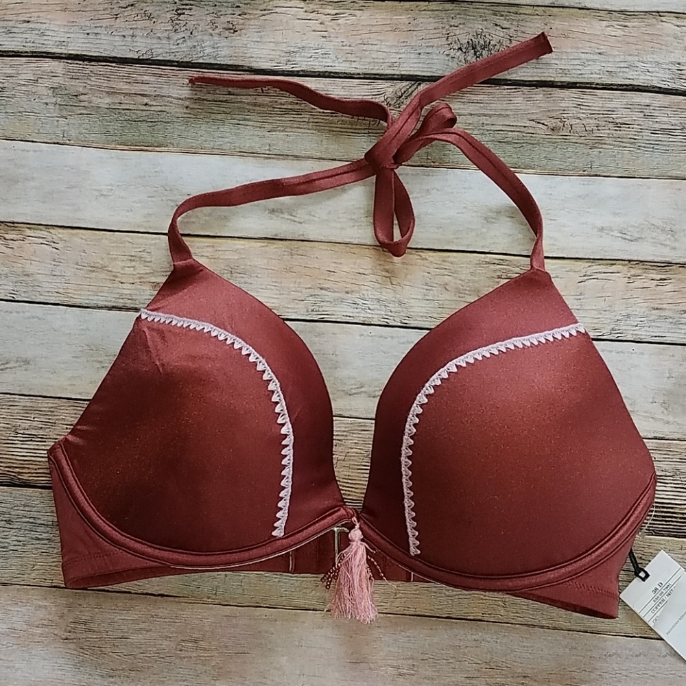 New Swim Bikini Top bra 38D Brown